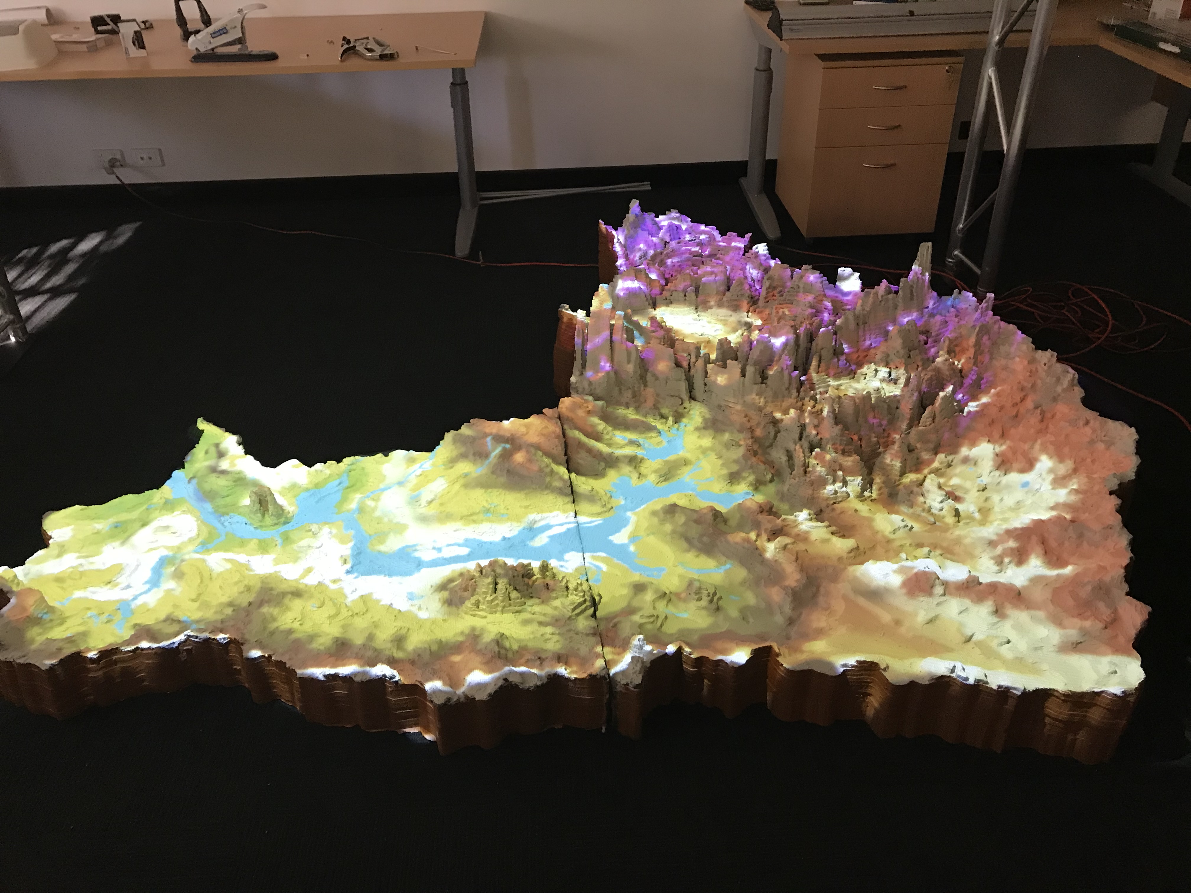 Photo of 3D Fitzroy River catchment model