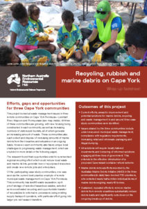 Waste & marine debris wrap-up factsheet front