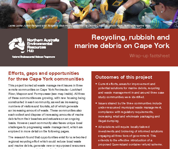 Waste & marine debris wrap-up factsheet front