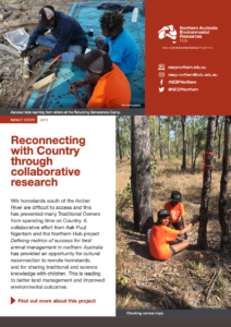 Reconnecting with Country through collaborative research front cover photo