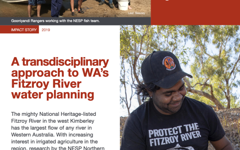 Transdisciplinary Fitzroy River research story front page