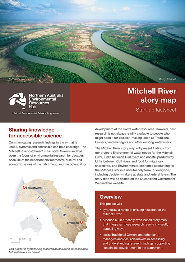 Mitchell River Raft Map Mitchell River story map (start-up factsheet) - NESP Resilient ...