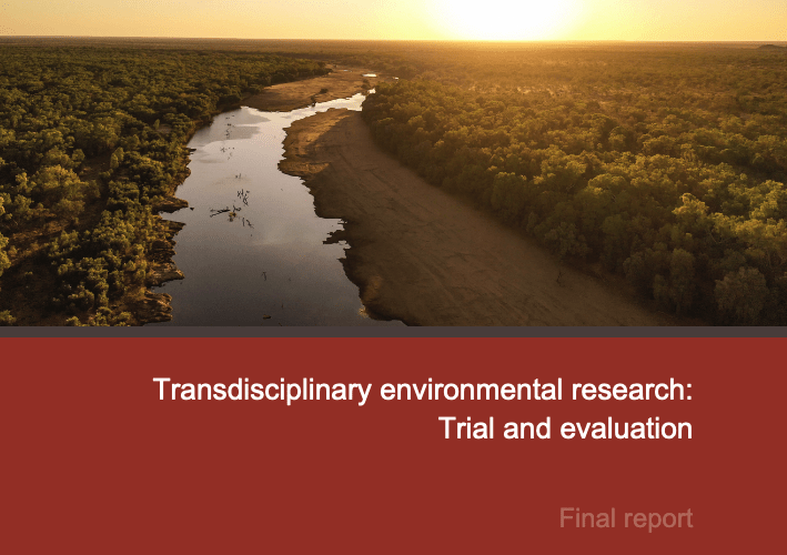 Transdisciplinary environmental research front cover – linked to report