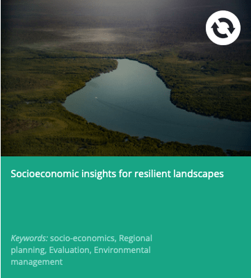 An image of the project tile for the socioeconomic insights for resilient landscapes project.