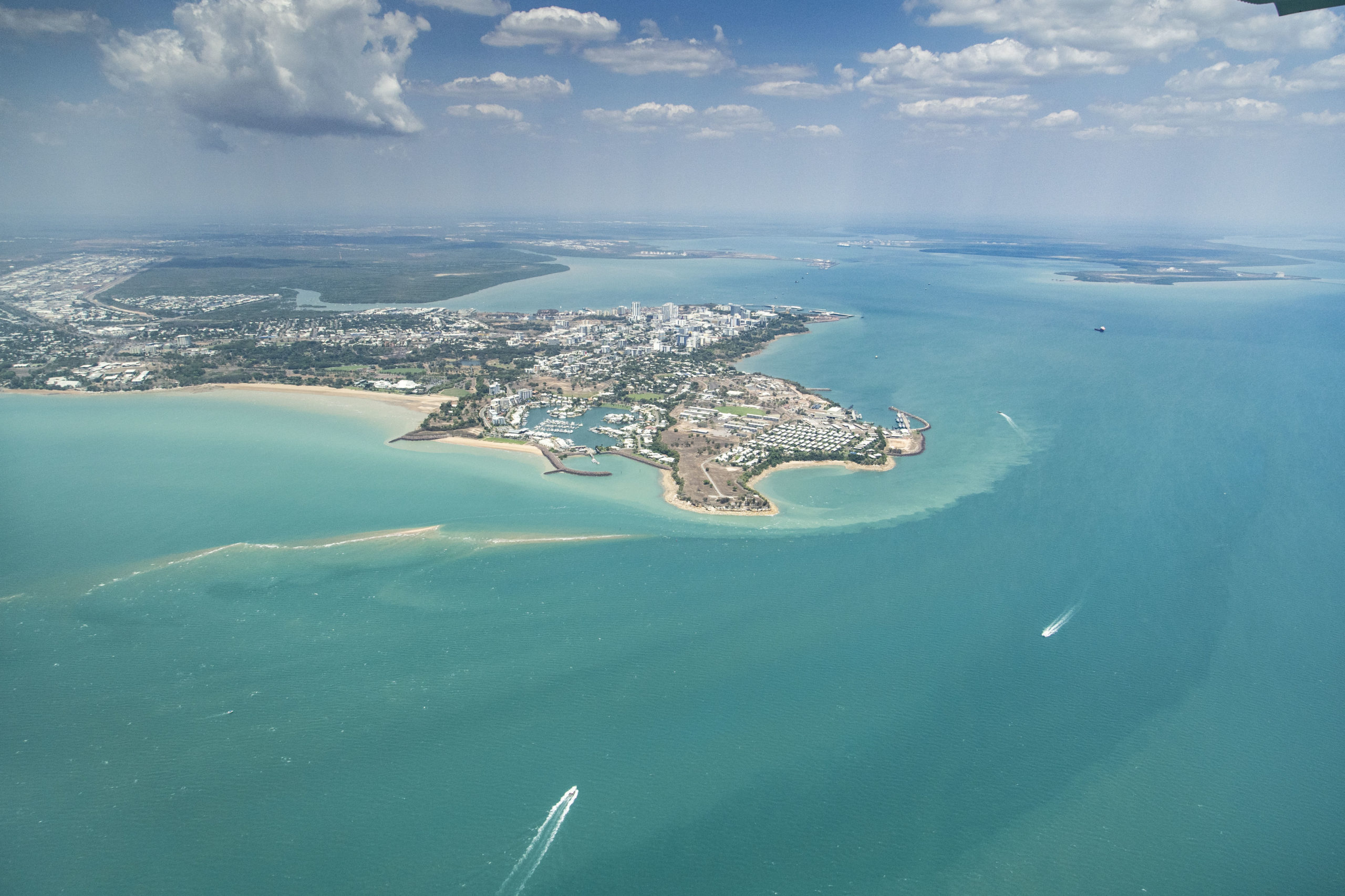 City of Darwin at the entrance of Darwin harbour