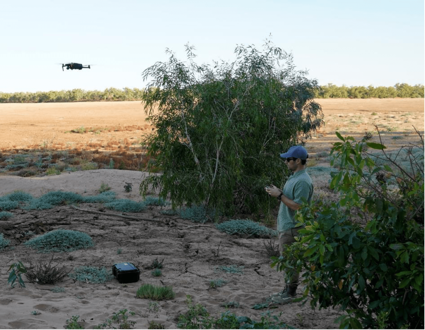 Data collection using a drone in the Fitzroy River catchment.
