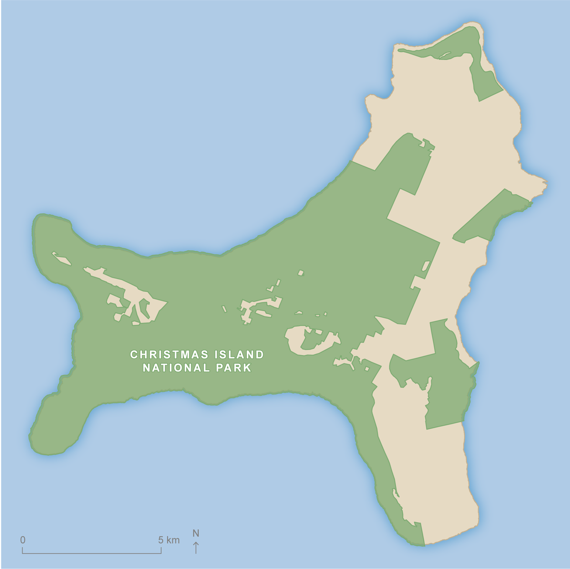 Map of Christmas Island National Park 