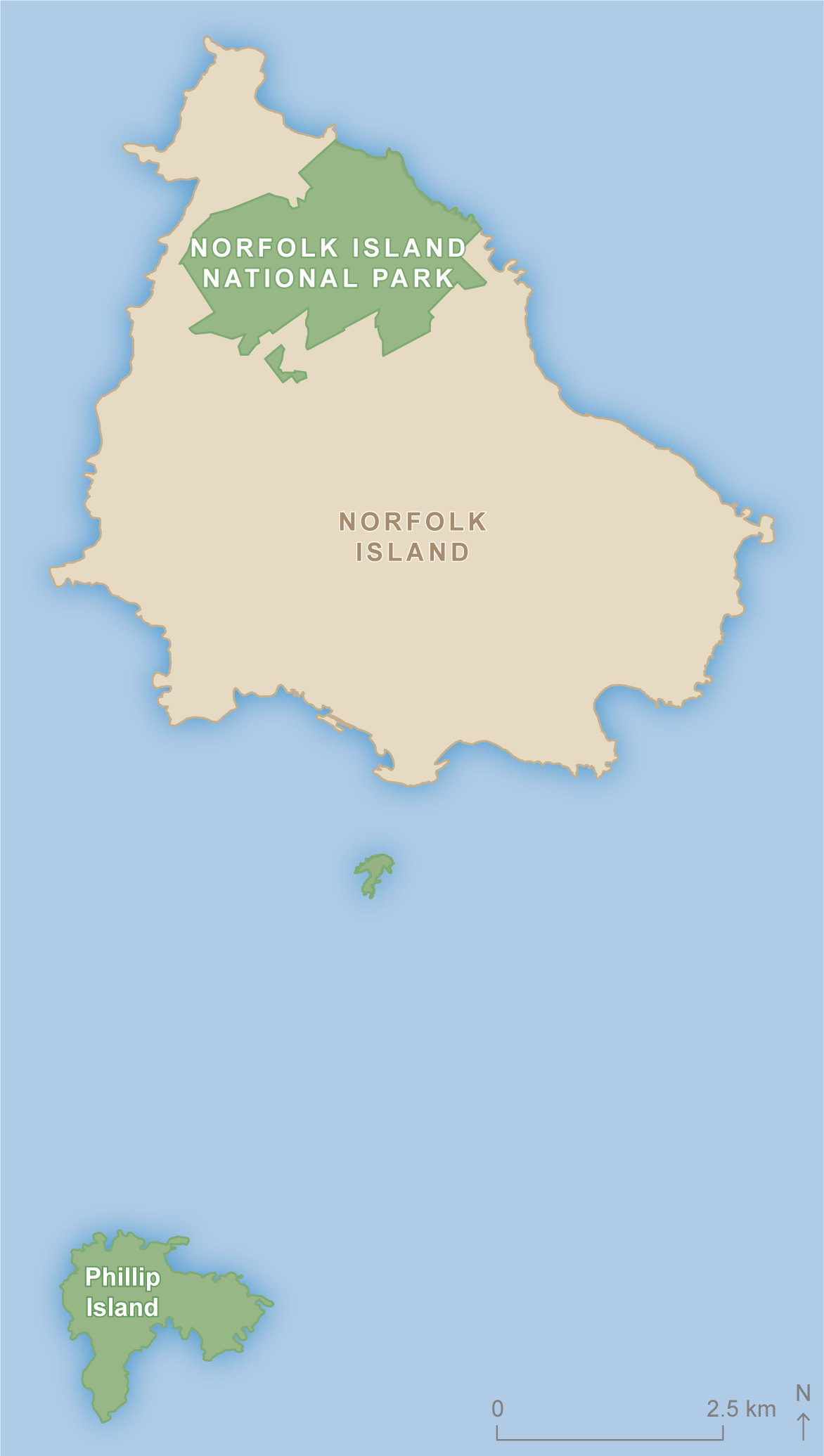 Map of Norfolk Island National Park