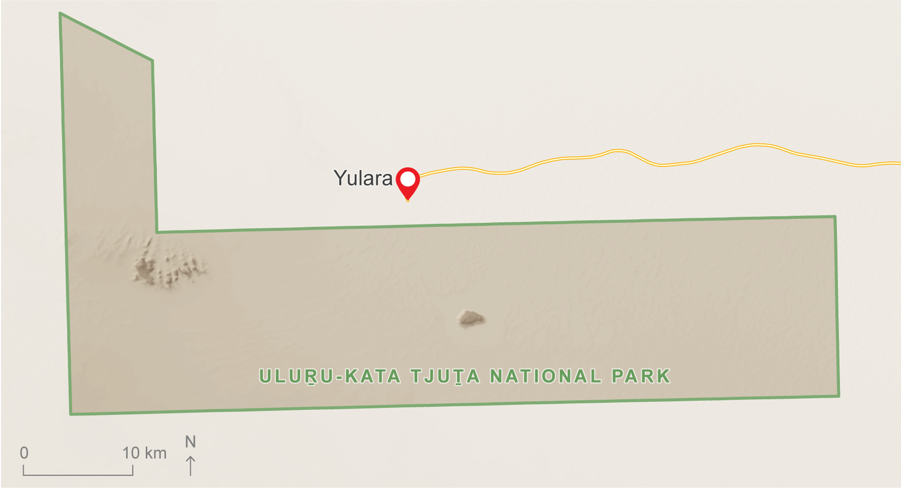 Map of Uluru-Kata Tjuta National Park