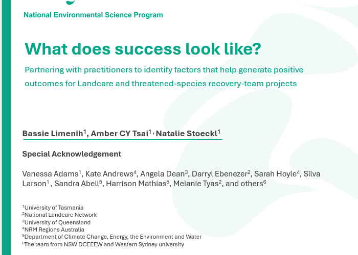 2025 National Landcare Conference presentation_What Does Success Look Like_ thumbnail