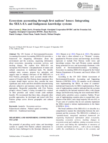 Ecosystem accounting - First Nations lense -thumb