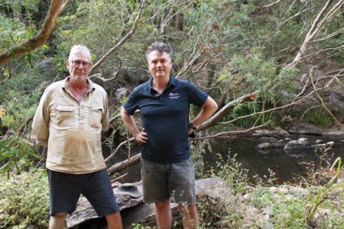 Professors Brad Pusey and Mark Kennard during the recent trip (Photo: Australian Rivers Institute / NESP)