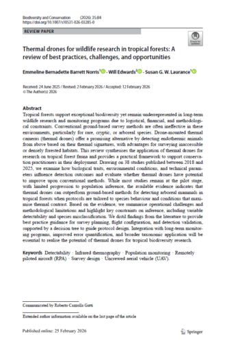 Thermal drones literature review