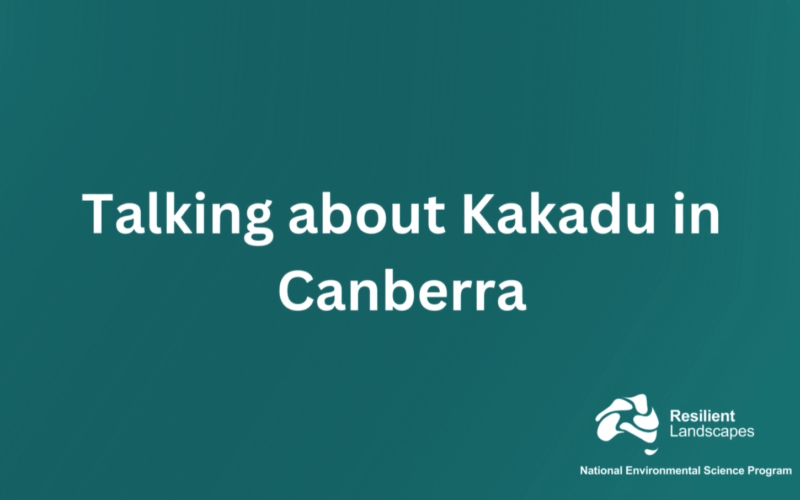 Talking about Kakadu in Canberra - thumb