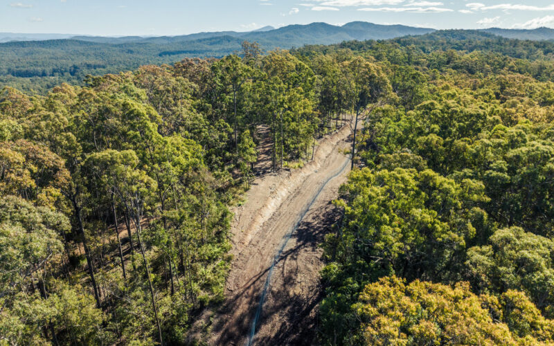 Aerial view of the Ngambaa fence.