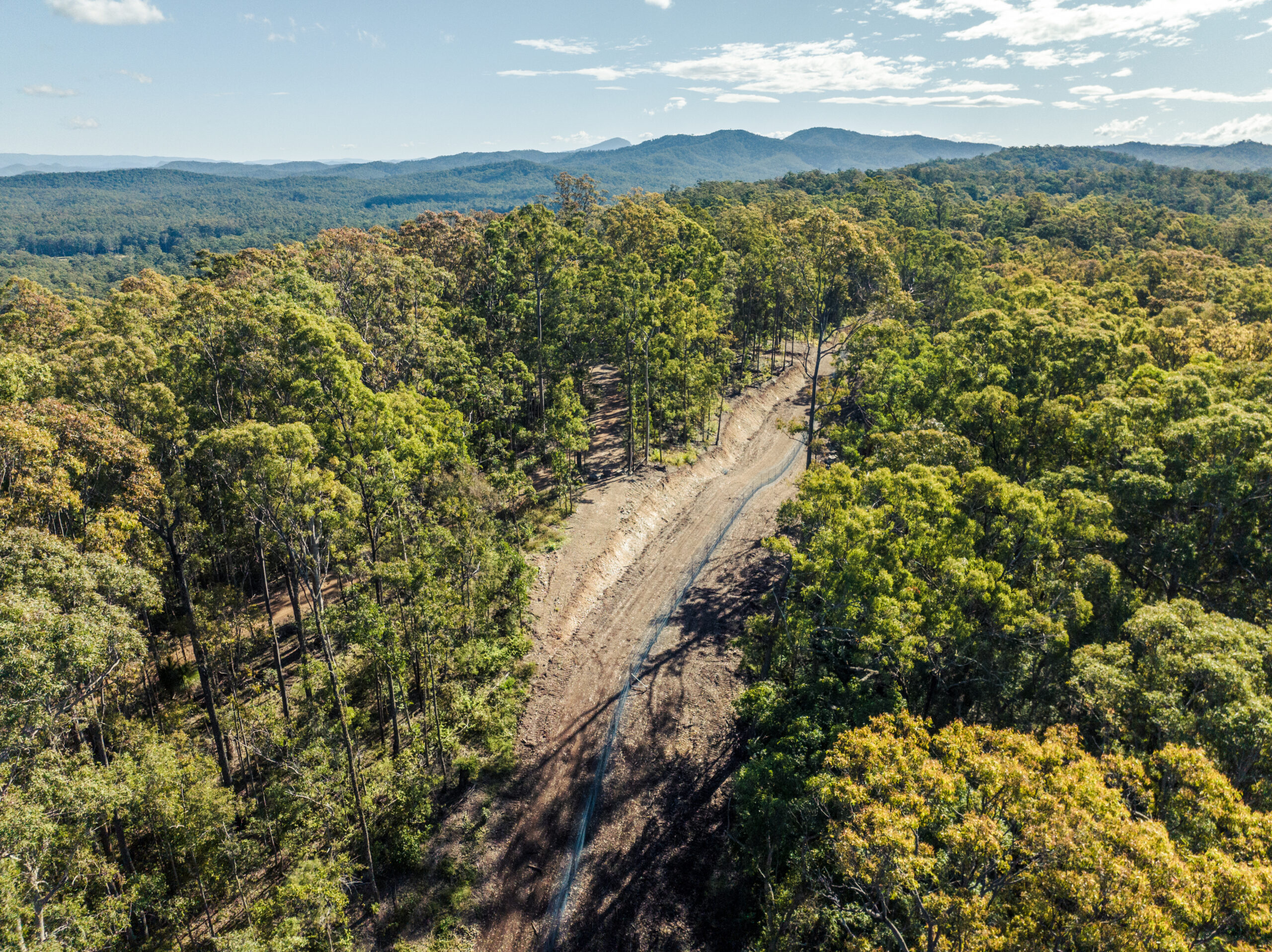 Aerial view of the Ngambaa fence. 
